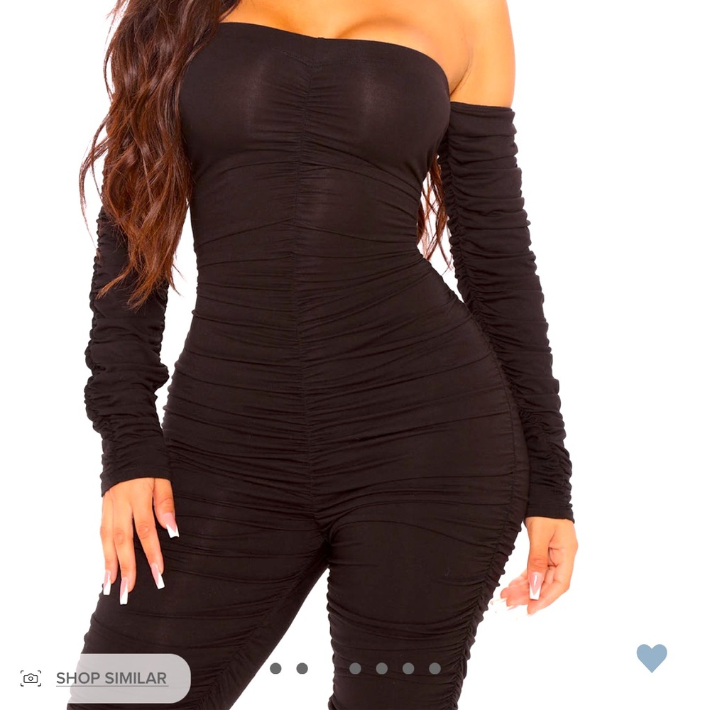 Fashion Nova Rutched Jumpsuit